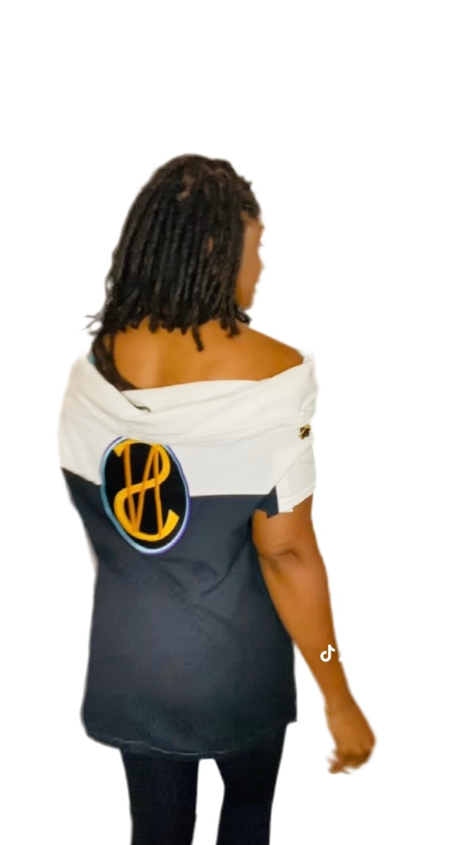 Short Sleeve F/B Logo Upside Down T-Shirt Dress