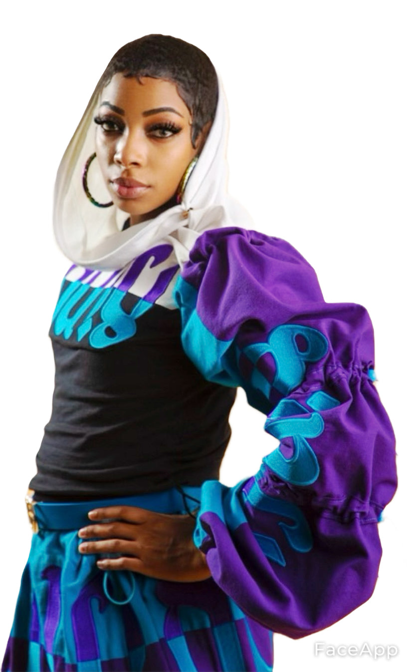 SI’NU LEG / ARM SLEEVES W/ LOGO (turquoise/purple)