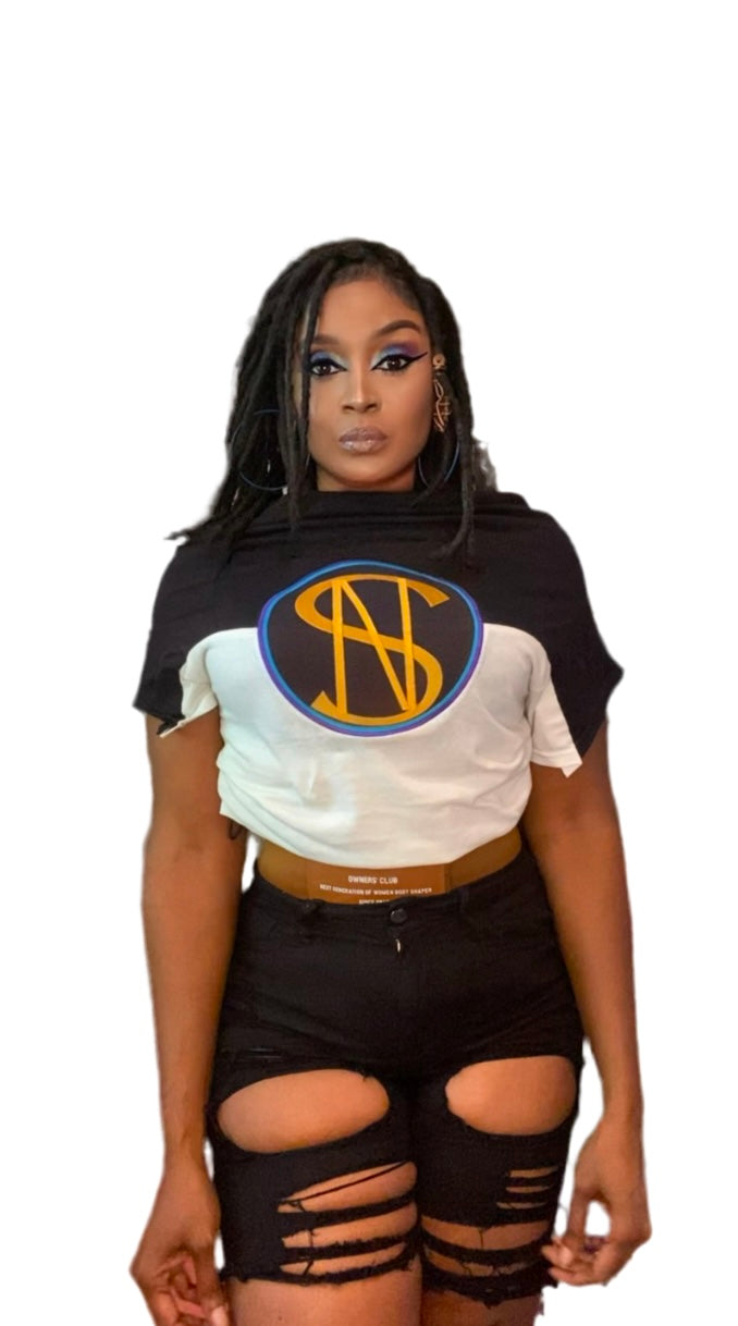 Short Sleeve F/B Logo Upside Down T-Shirt Dress