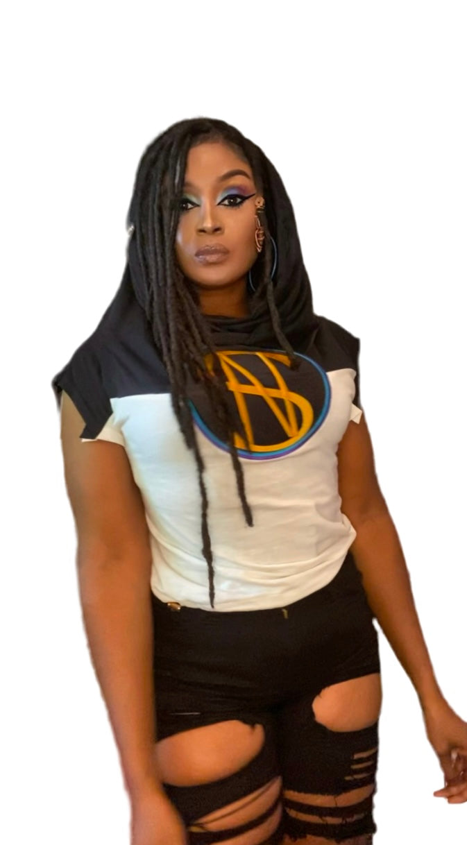 Short Sleeve F/B Logo Upside Down T-Shirt Dress
