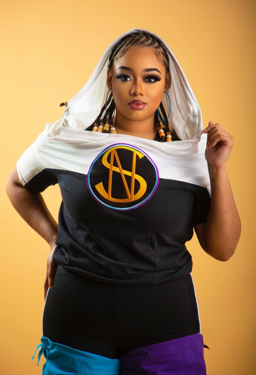Short Sleeve F/B Logo Upside Down T-Shirt Dress